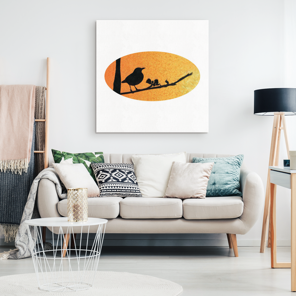 Black Bird Canvas Wrap