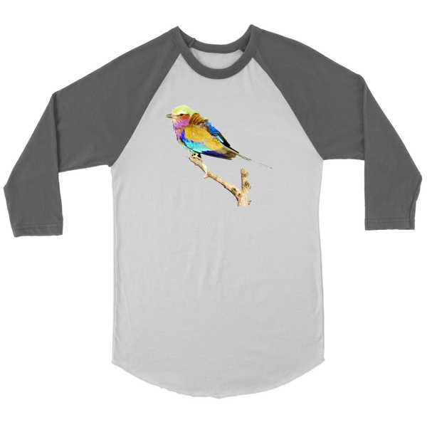 Lilac-breasted Roller Canvas Unisex 3/4 Raglan