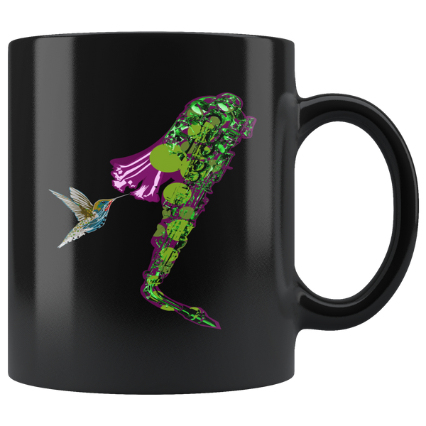 Hummingbird Black 11oz Mug