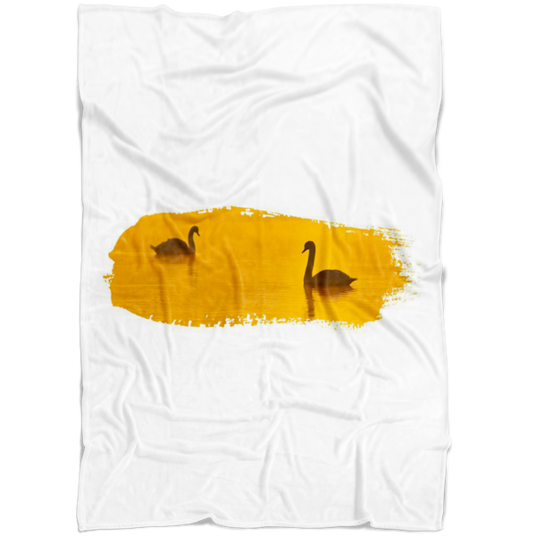 Swan Fleece Blanket
