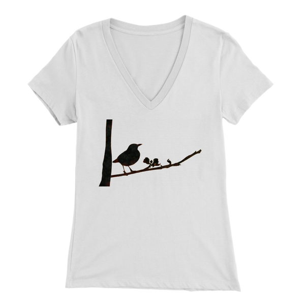 Black Bird Bella Womens V-neck