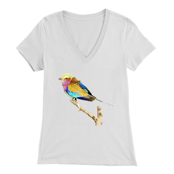 Lilac-breasted Roller Bella Womens V-Neck