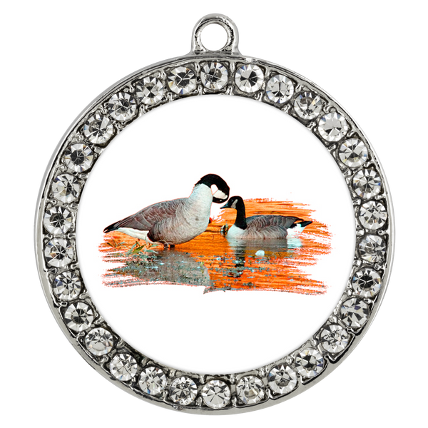 Goose Necklace Stone Coin