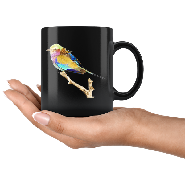 Lilac-breasted Roller Black 11oz Mug